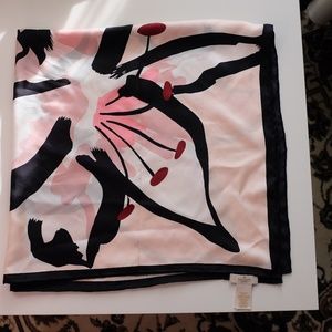 Kate Spade - Pink Tiger Lily Silk Scarf